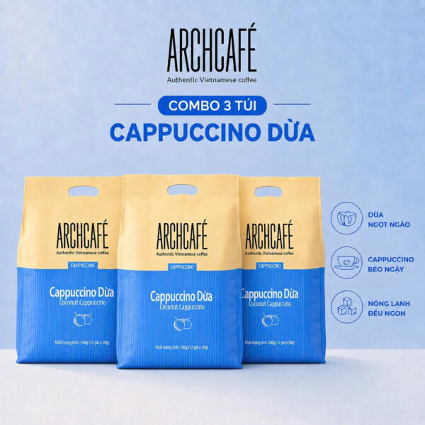 Combo 3 Túi Cappuccino Dừa